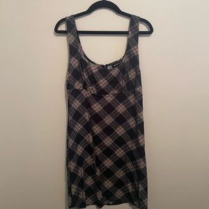 Motel plaid mini dress NWT